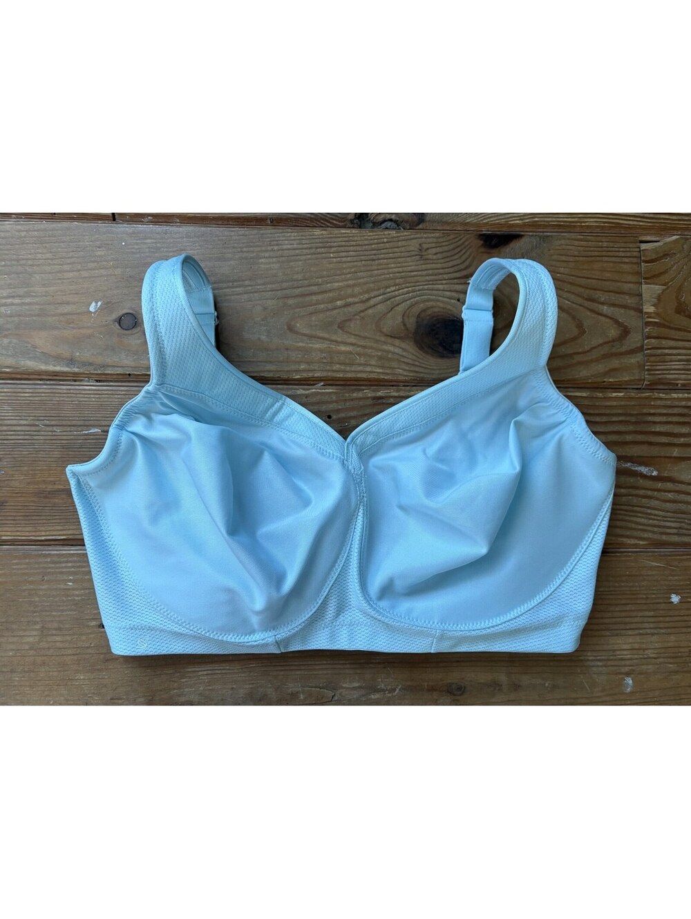 Glamorise 1006 Full Coverage Support Bra Light Blue 38G Adjustable Size 38G